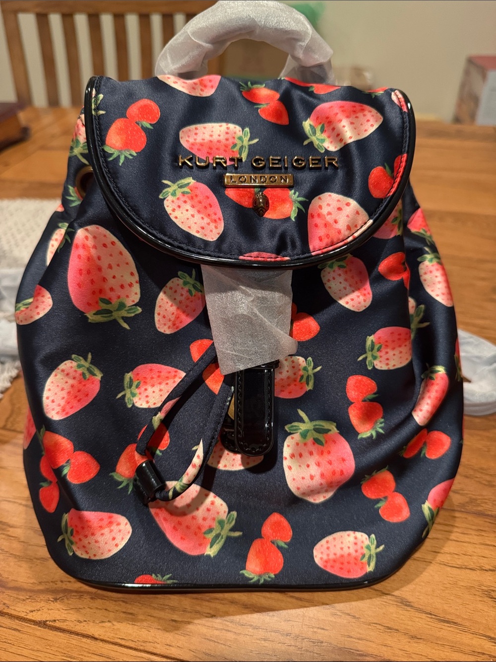Kurt Geiger Women’s or Kids Navy Strawberry Mini Backpack